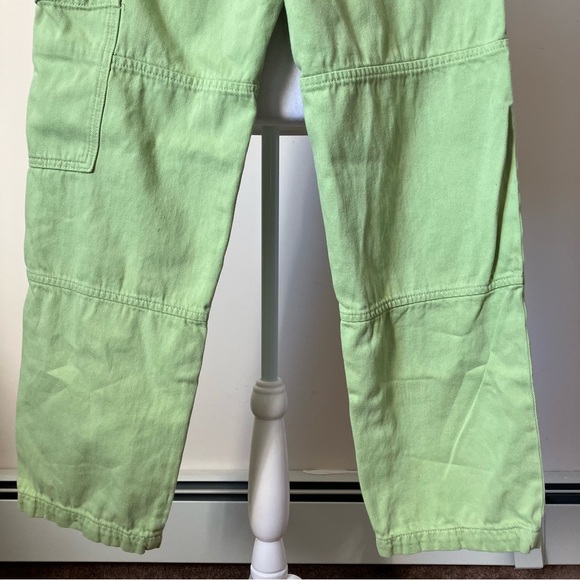 Reformation Jeans Bailey High Waist Green Organic Cotton Utility Pants size 28 - Picture 9 of 10